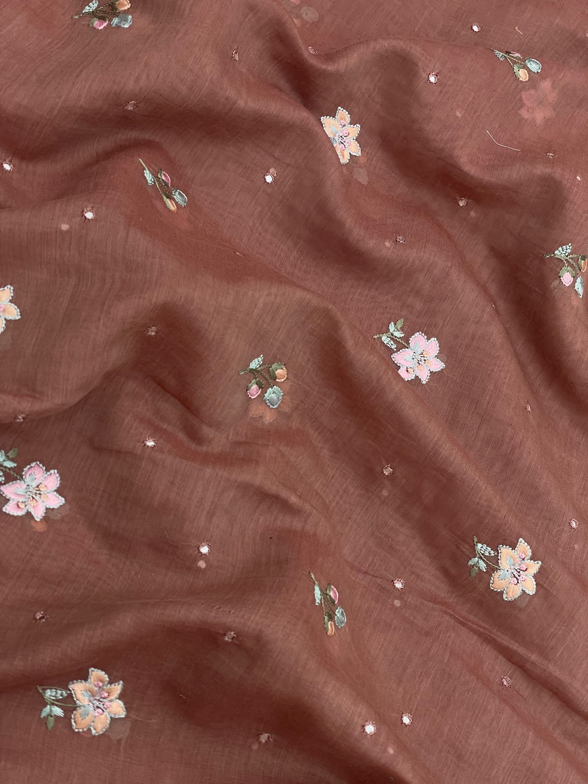 Chanderi Multithread Embroidery (44"inch)