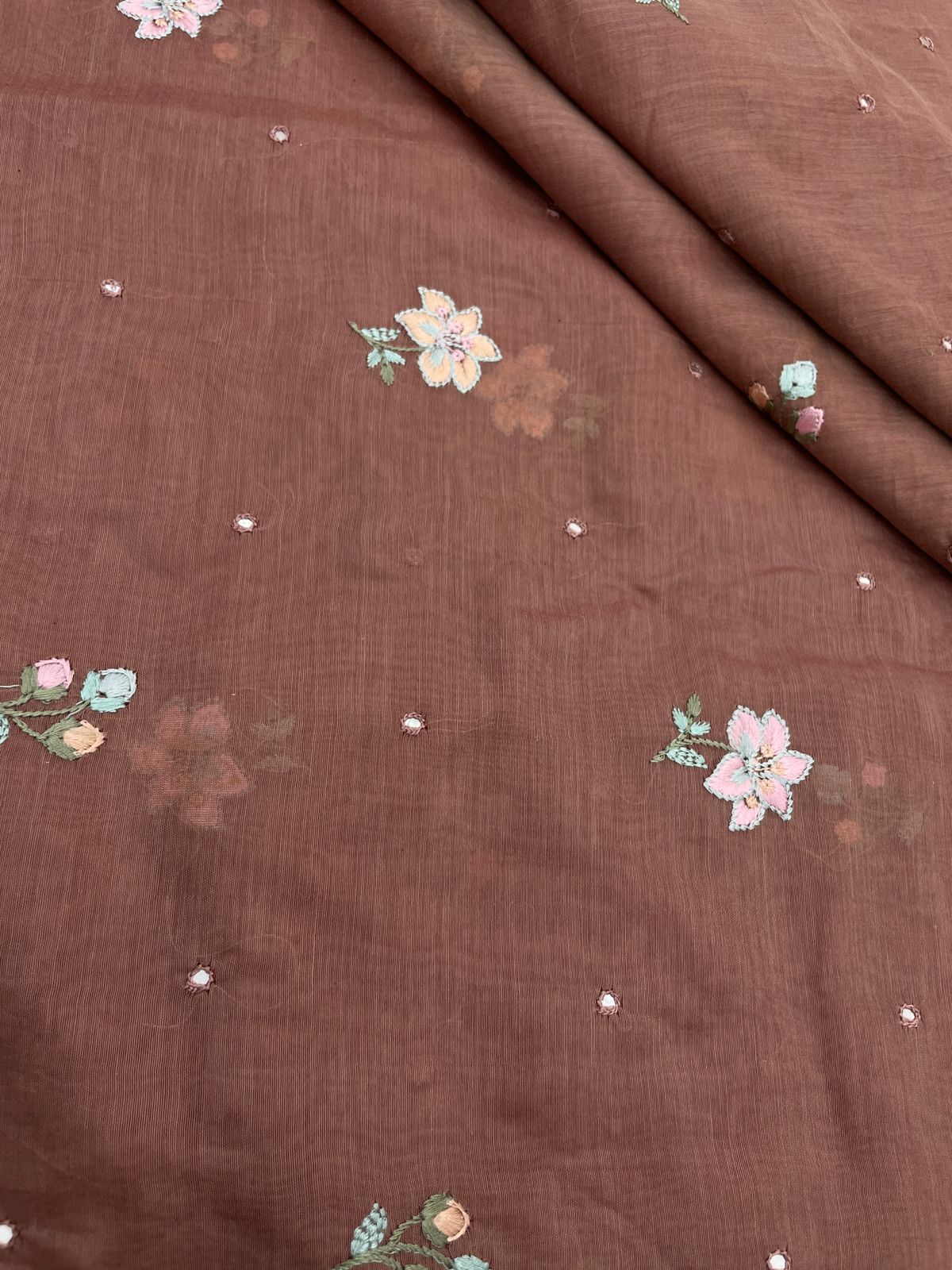 Chanderi Multithread Embroidery (44"inch)