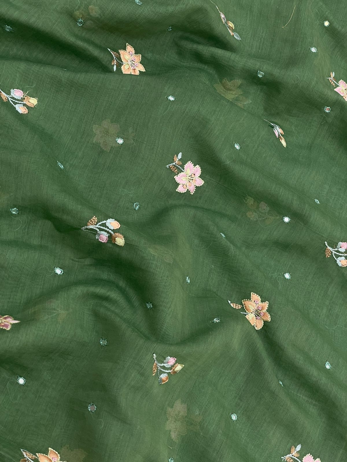 Chanderi Multithread Embroidery (44"inch)