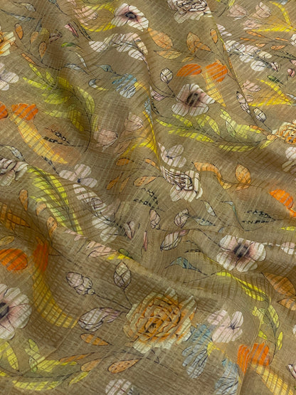 Chanderi Zari Stripe Print (44"inch)