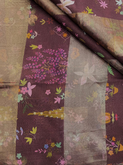 Chanderi Zari Stripe Print (44"inch)