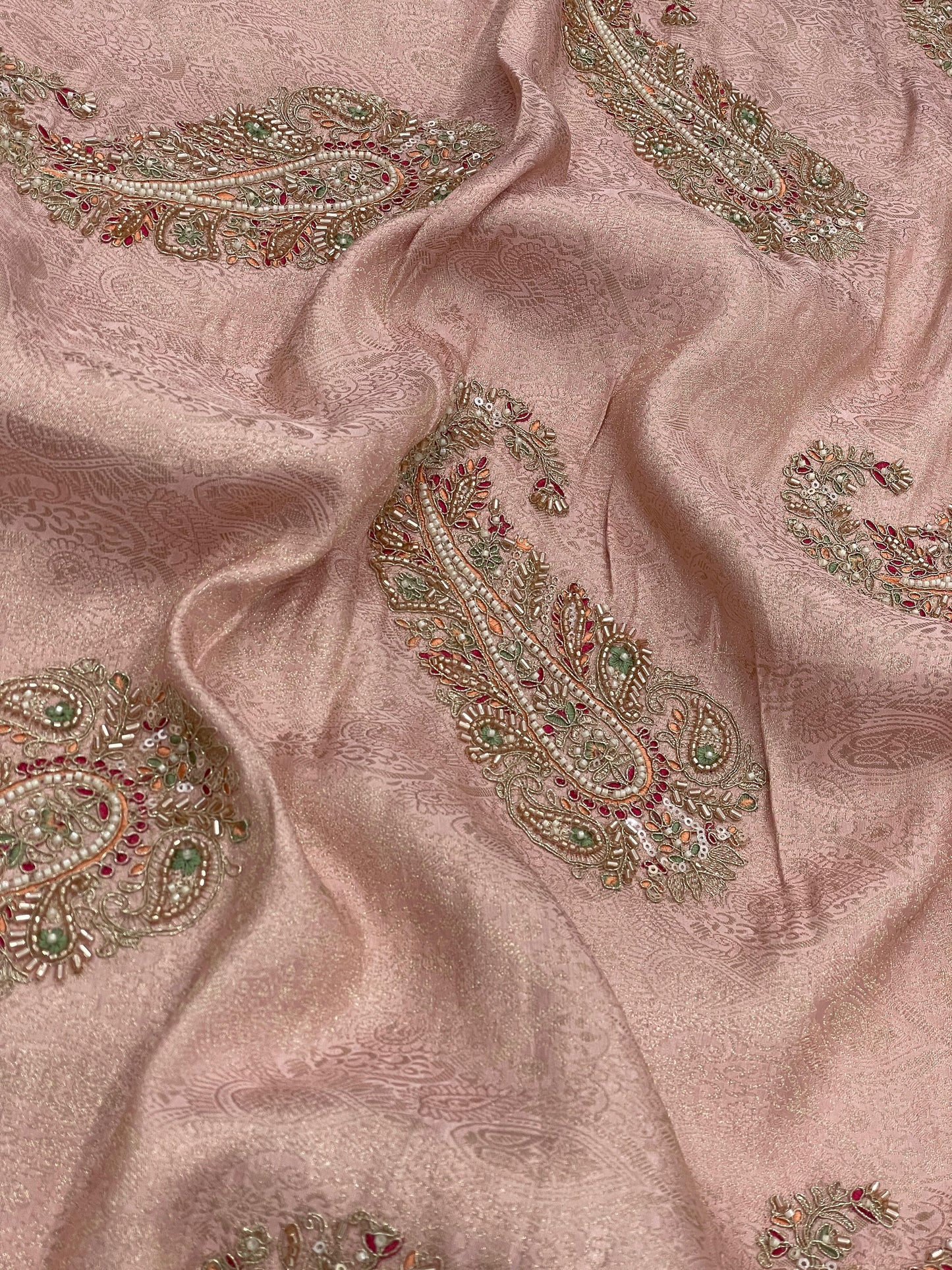 Banarasi Brocade With Beads Embroidery