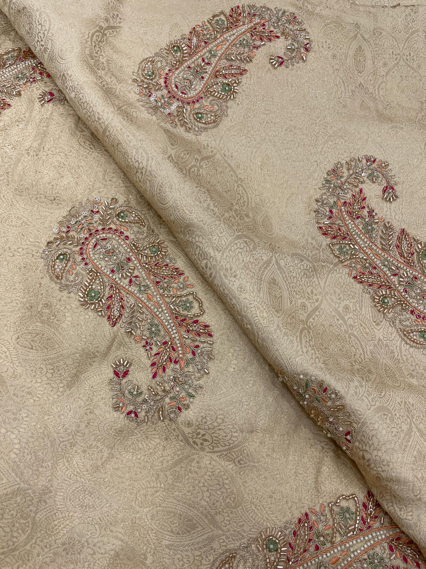 Banarasi Brocade With Beads Embroidery