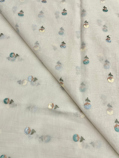 Chanderi Multithread Embroidery(44"inch)