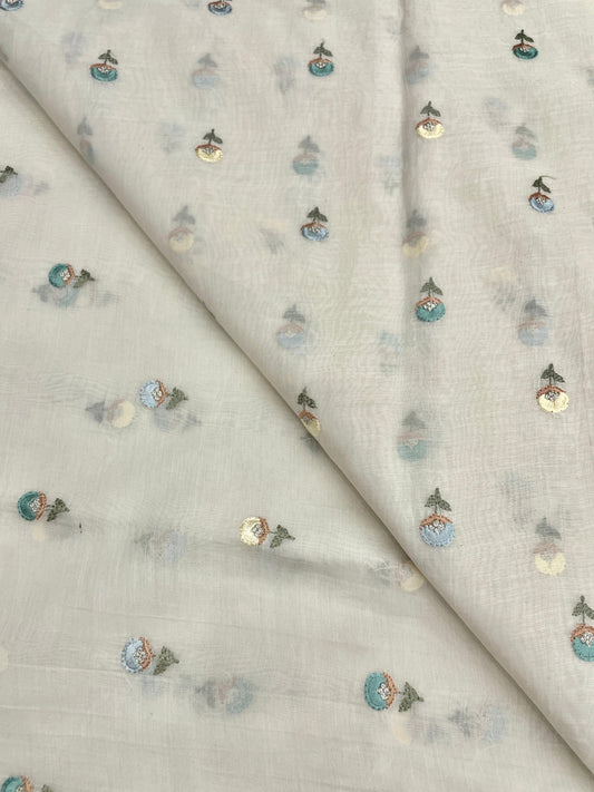 Chanderi Multithread Embroidery(44"inch)
