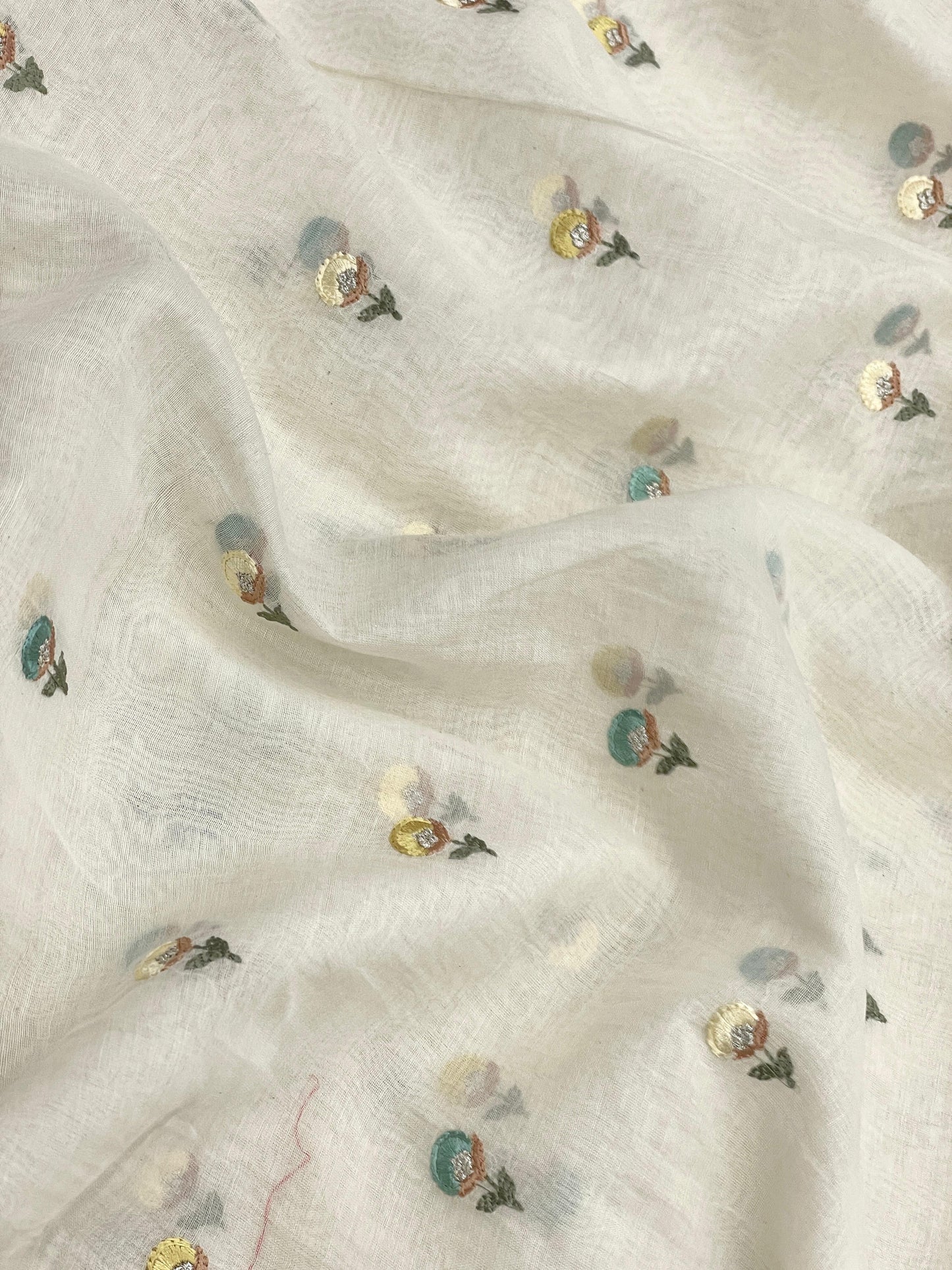 Chanderi Multithread Embroidery(44"inch)