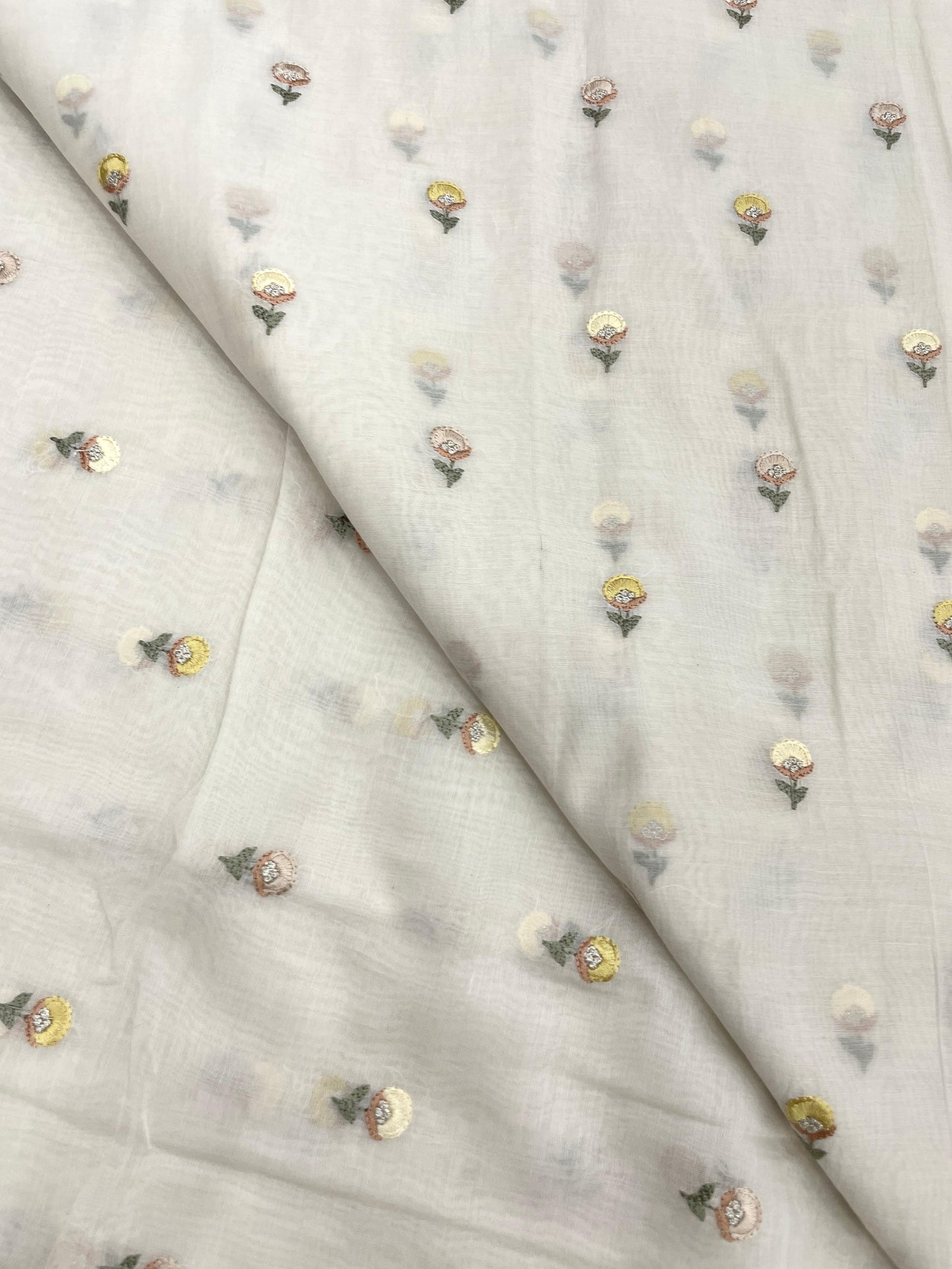 Chanderi Embroidery Fabric Set (colors available)