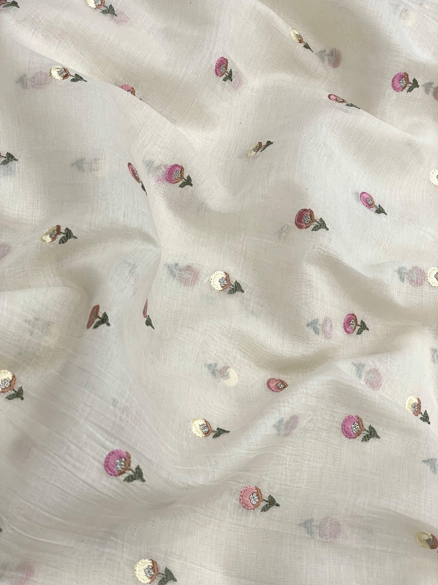 Chanderi Multithread Embroidery(44"inch)