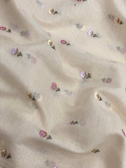 Chanderi Multithread Embroidery(44"inch)