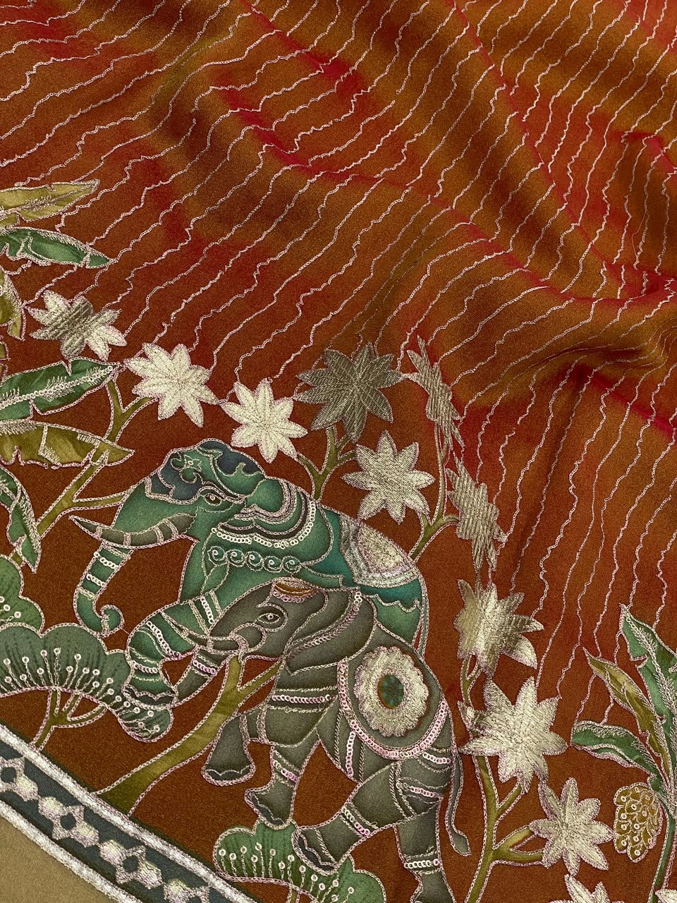 Tissue Print With Embroidery (54"inch)