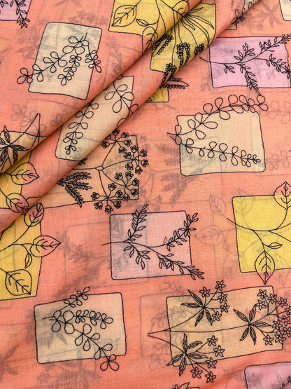 Chanderi Embroidery (44"inch)