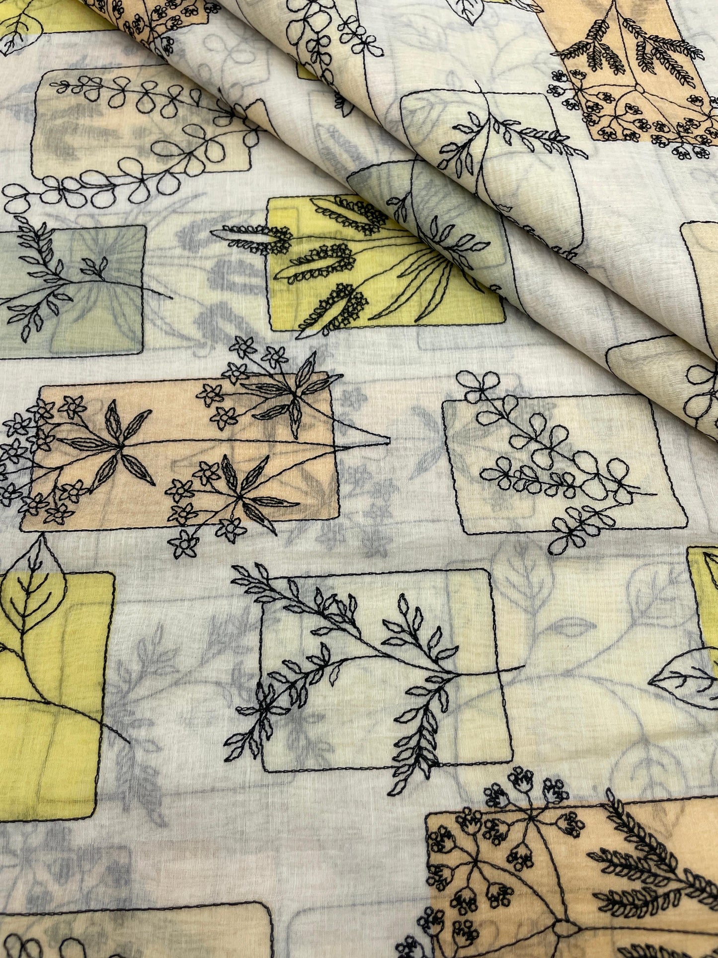 Chanderi Embroidery (44"inch)