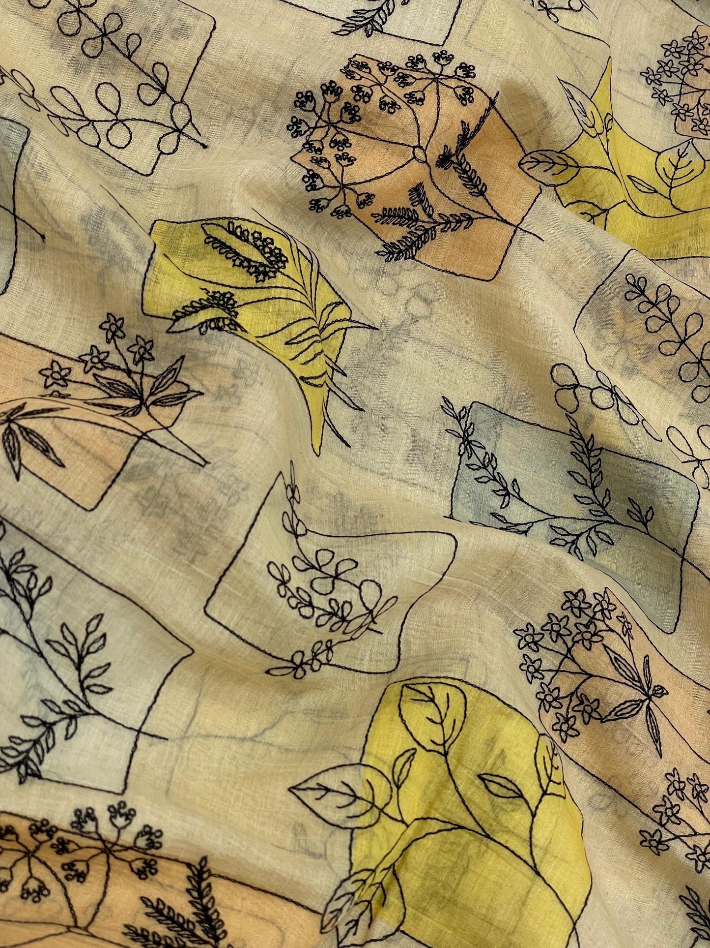 Chanderi Embroidery (44"inch)