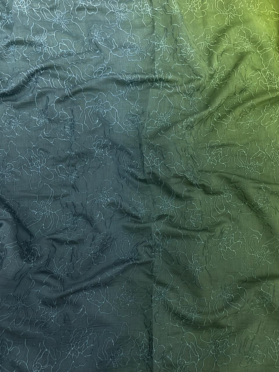 Silk Chanderi 4d Shaded Embroidery(44"inch)