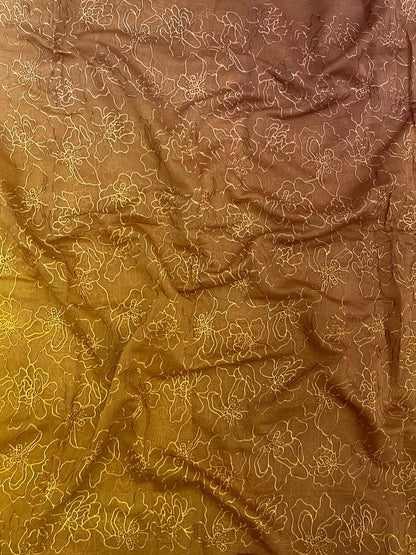 Silk Chanderi 4d Shaded Embroidery(44"inch)