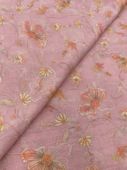 Chanderi Multithread  Embroidery(44"inch)