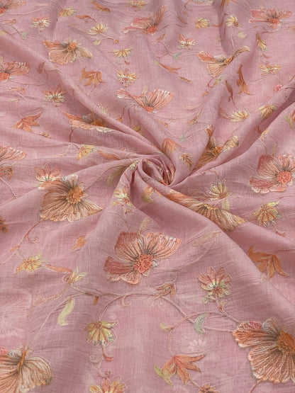Chanderi Multithread  Embroidery(44"inch)