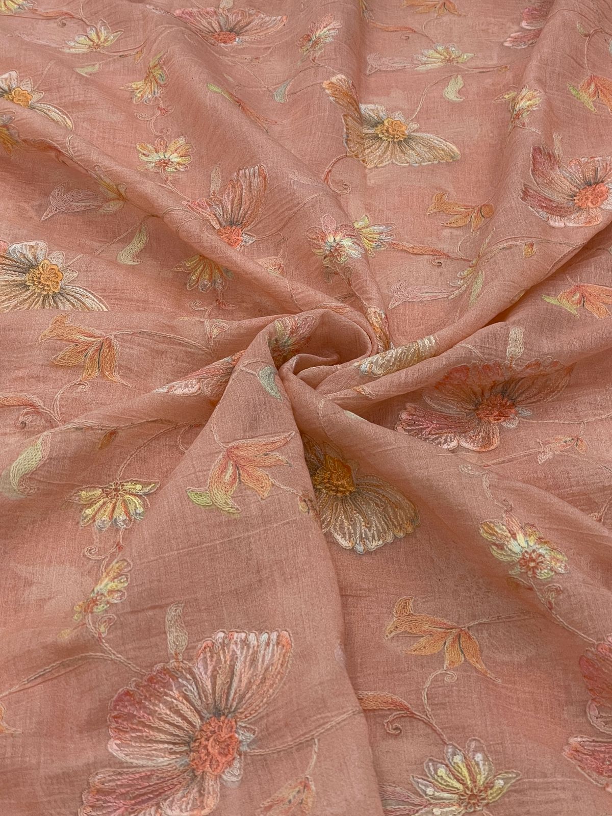 Chanderi Multithread  Embroidery(44"inch)