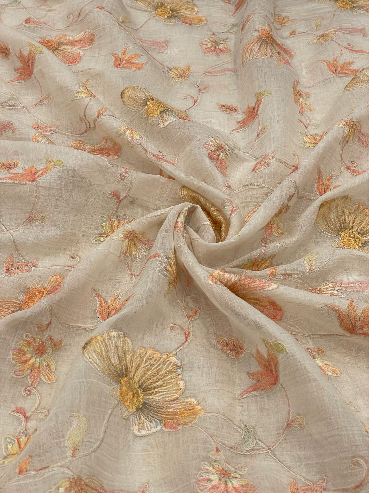 Chanderi Multithread  Embroidery(44"inch)