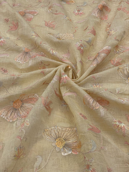 Chanderi Multithread  Embroidery(44"inch)