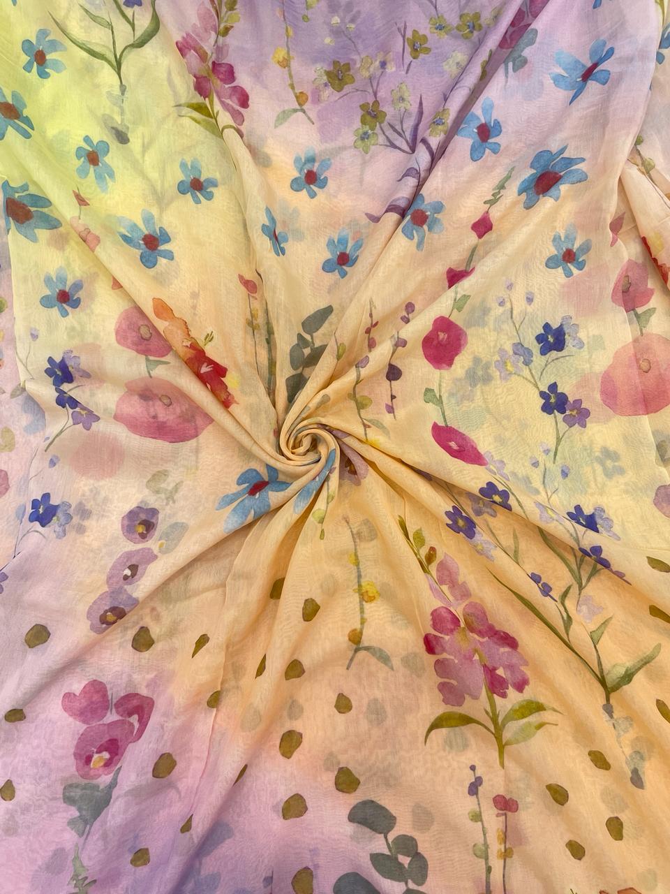 Chanderi Shaded Print