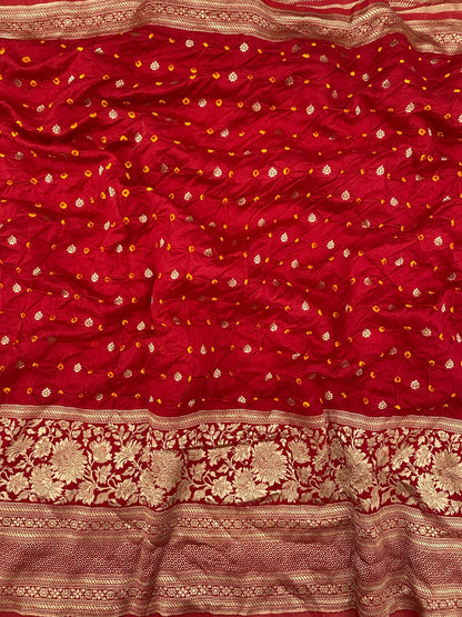 Silk Hand Bandhani Pannel Embroidery