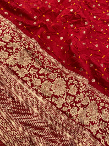 Silk Hand Bandhani Pannel Embroidery