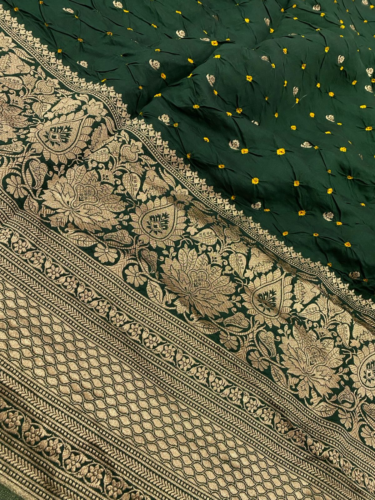 Silk Hand Bandhani Pannel Embroidery
