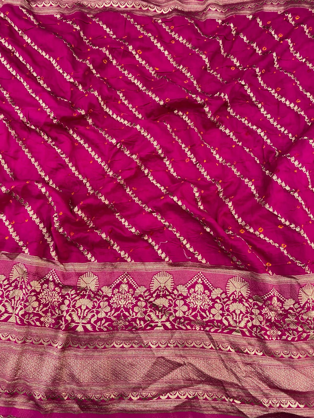 Silk Hand Bandhani Pannel Embroidery