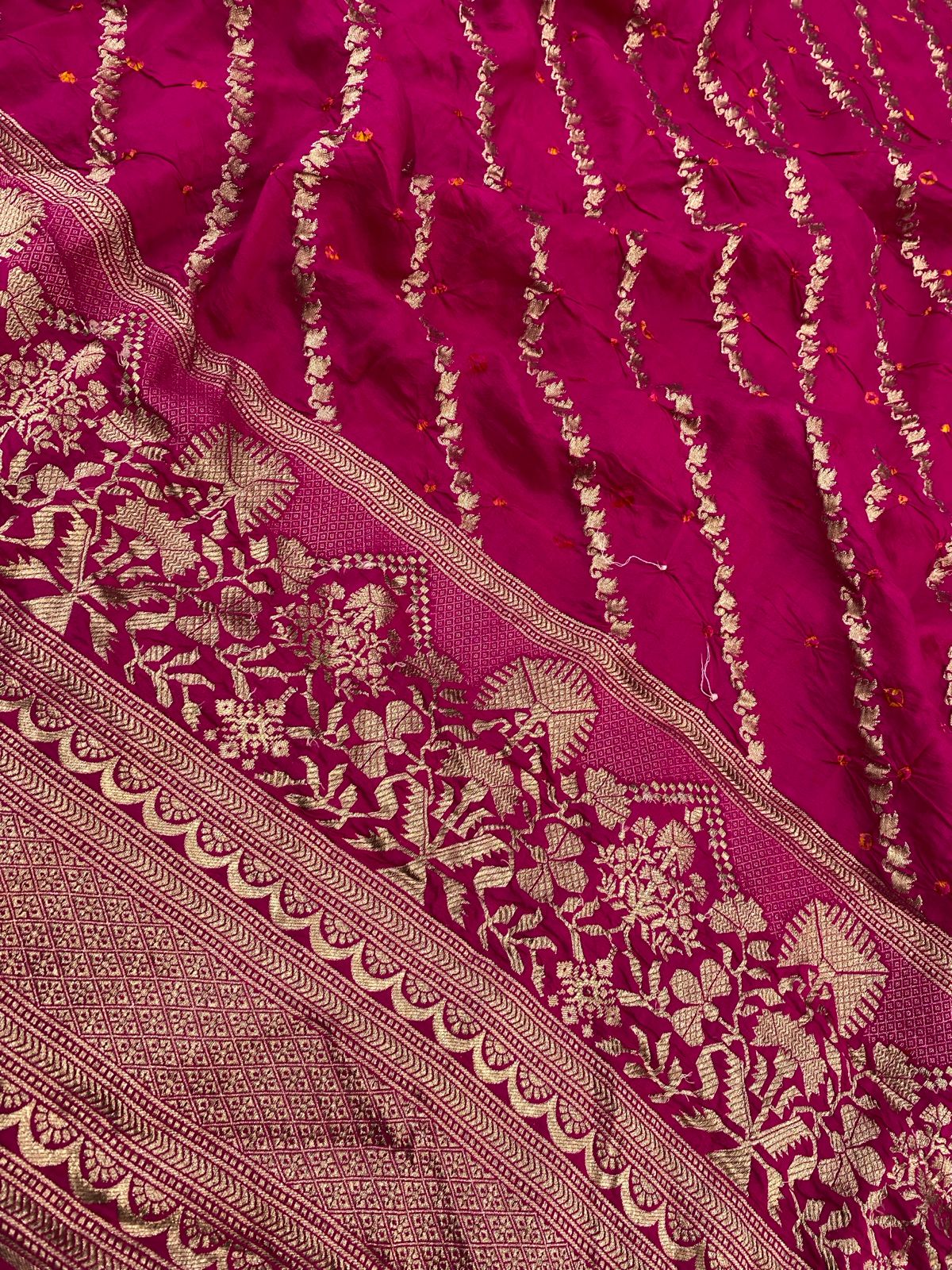 Silk Hand Bandhani Pannel Embroidery
