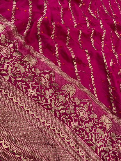 Silk Hand Bandhani Pannel Embroidery