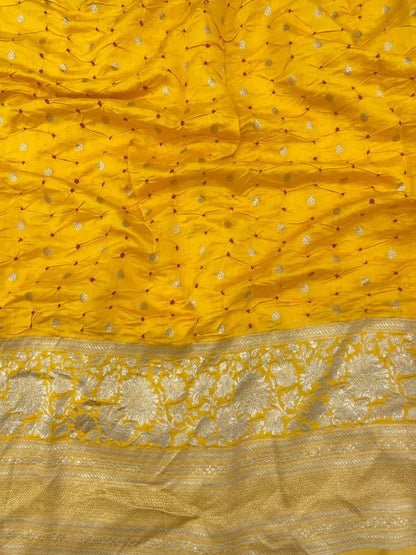 Silk Hand Bandhani Pannel Embroidery