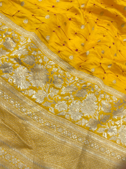 Silk Hand Bandhani Pannel Embroidery