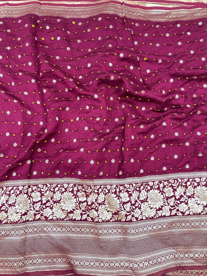 Silk Hand Bandhani Pannel Embroidery
