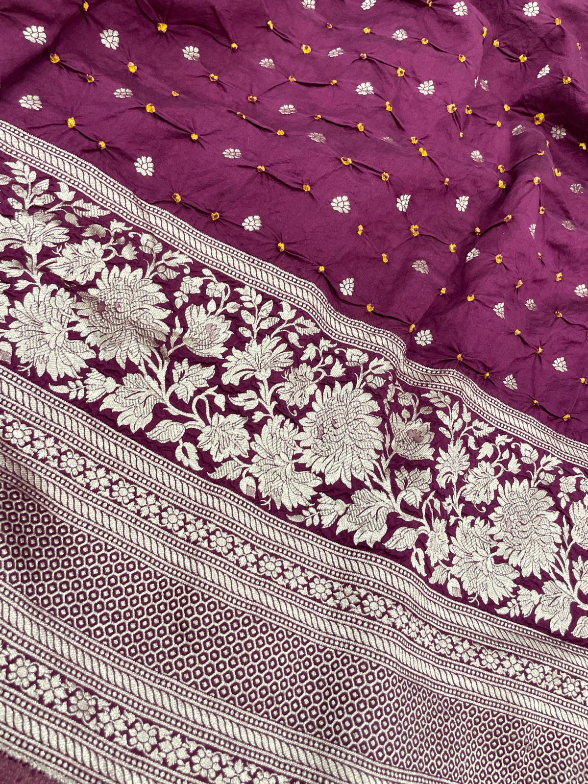 Silk Hand Bandhani Pannel Embroidery