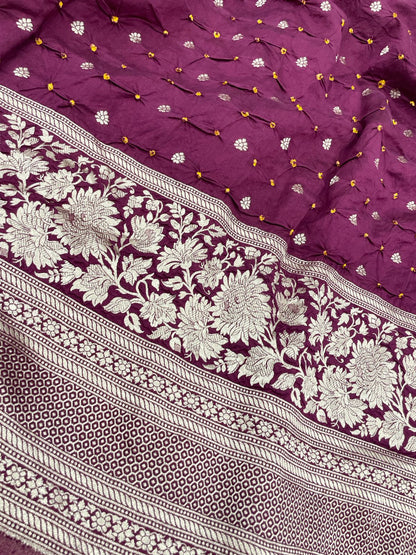 Silk Hand Bandhani Pannel Embroidery