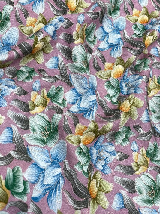 Dola Silk Position Print Embroidery (44"inch)