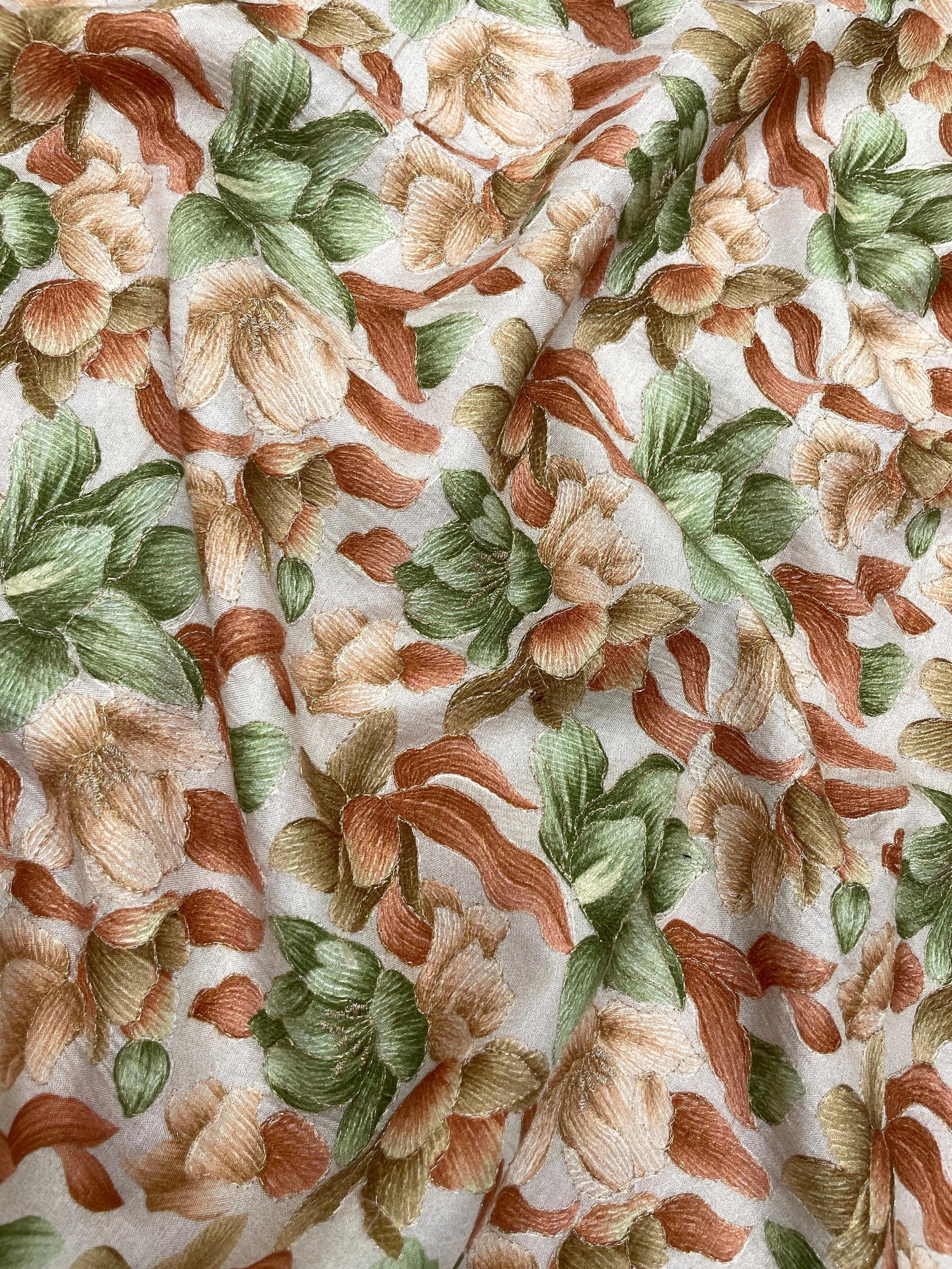 Dola Silk Position Print Embroidery (44"inch)