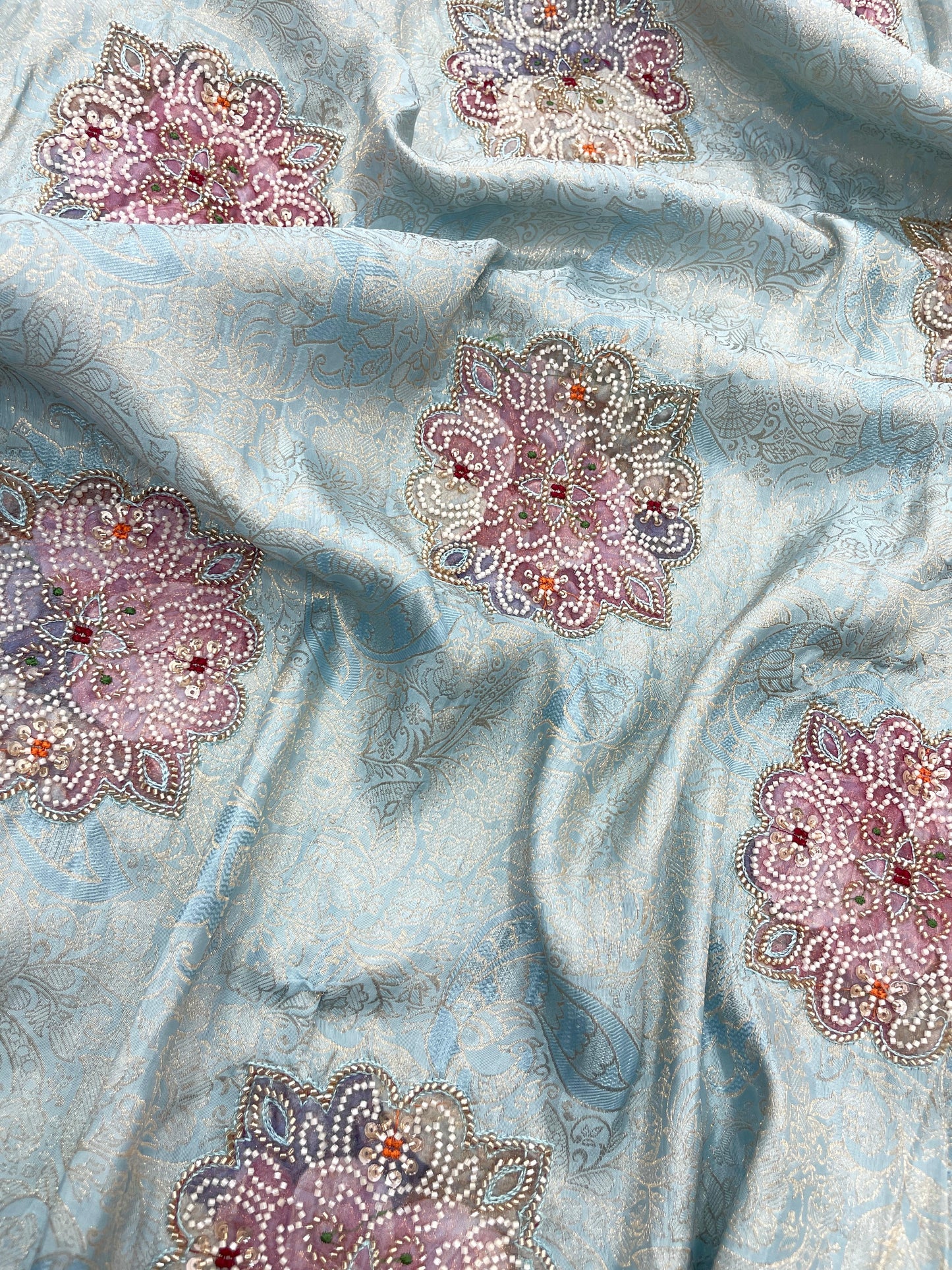 Banarasi Brocade With Beads Embroidery