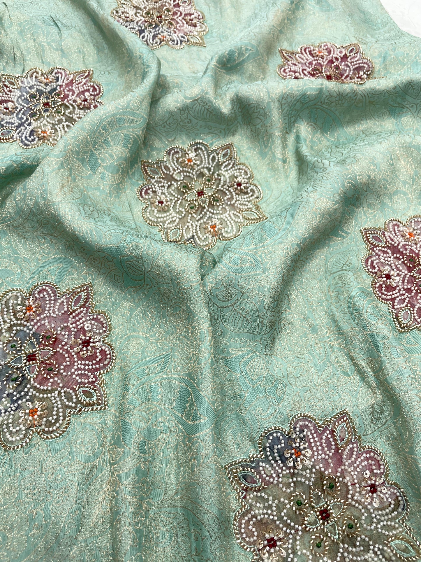 Banarasi Brocade With Beads Embroidery