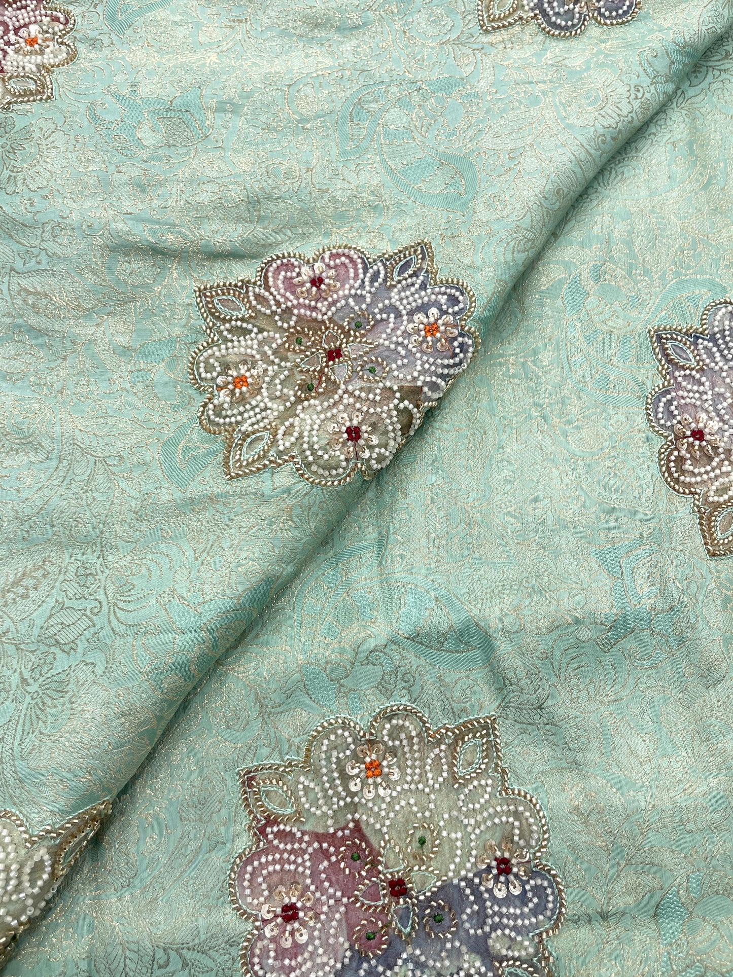 Banarasi Brocade With Beads Embroidery