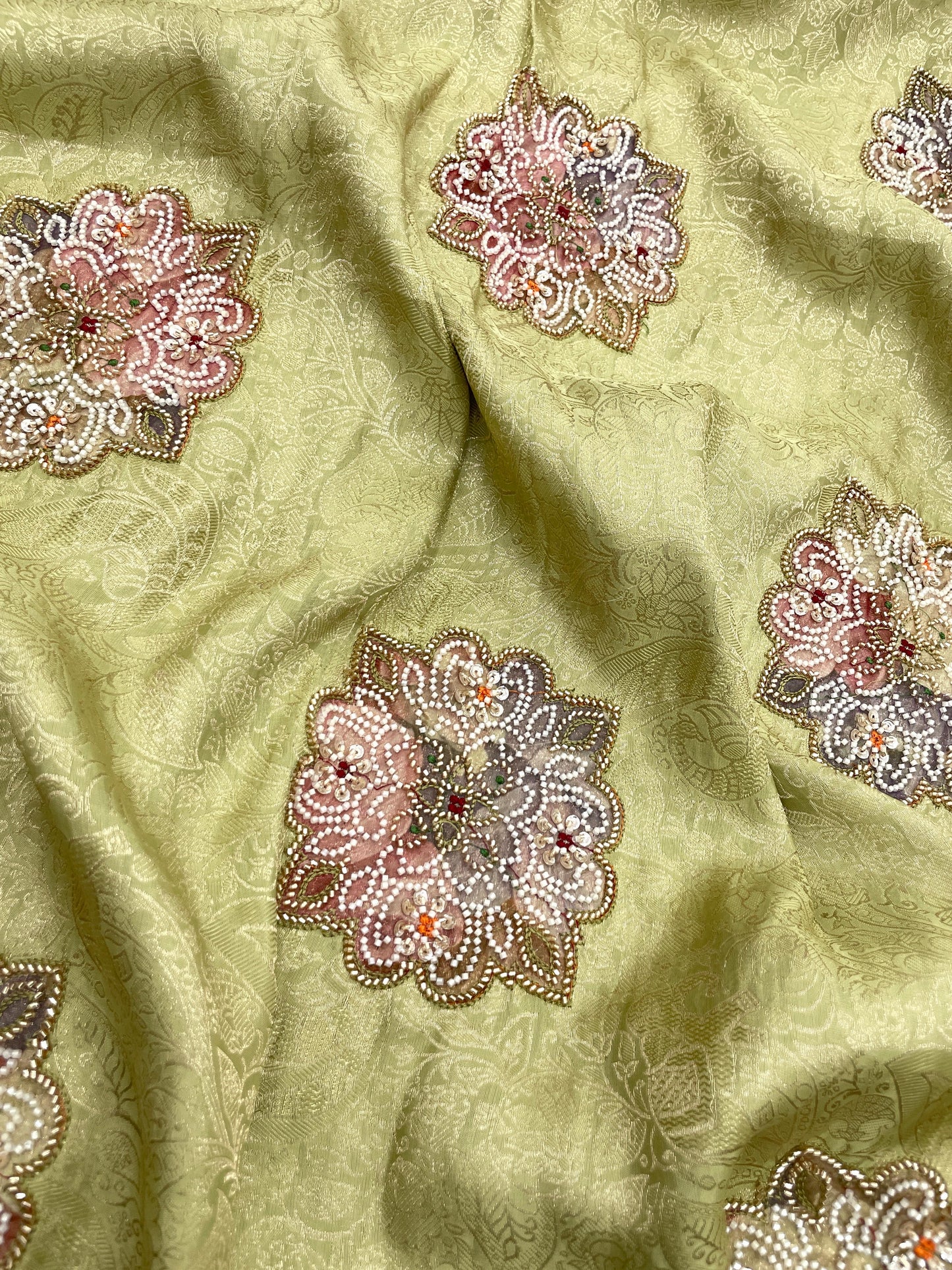 Banarasi Brocade With Beads Embroidery