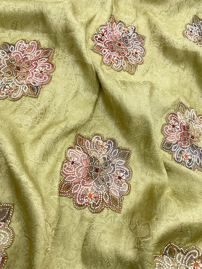 Banarasi Brocade With Beads Embroidery