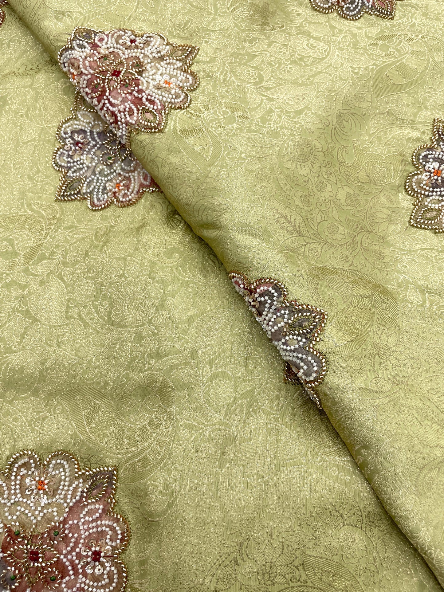 Banarasi Brocade With Beads Embroidery