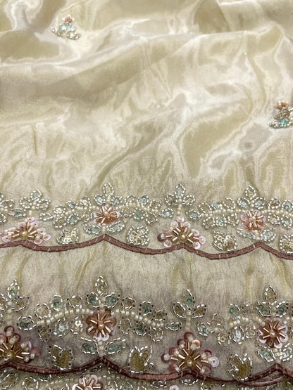 Tissue Embroidery Lehenga Set