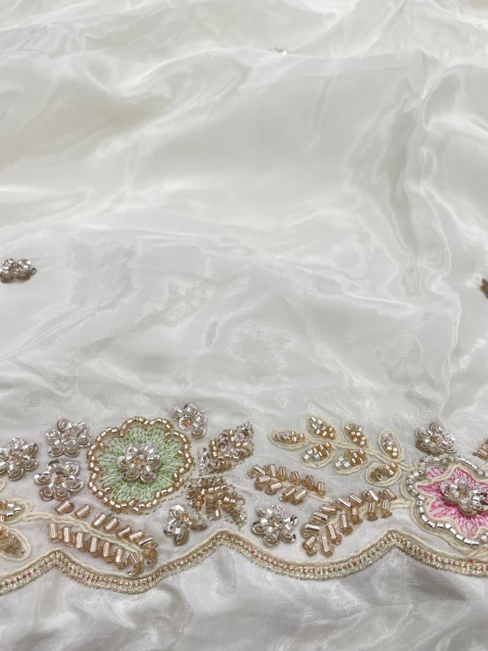 Chanderi Beads Embroidery