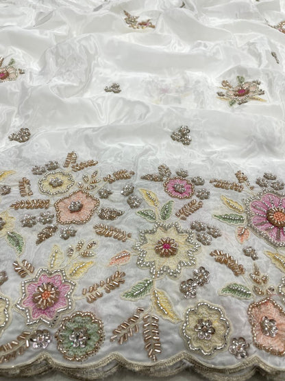 Chanderi Beads Embroidery