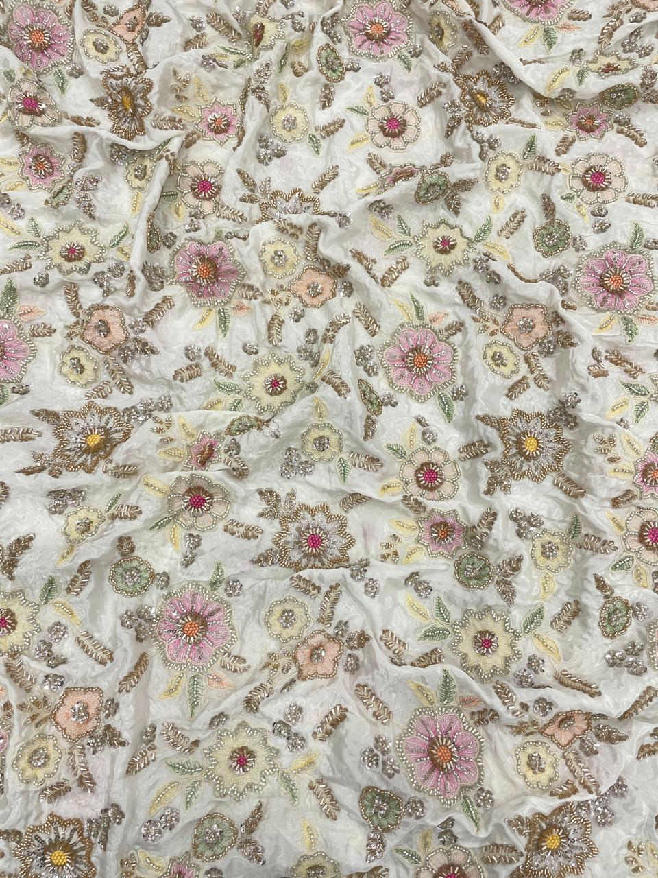 Chanderi Beads Embroidery