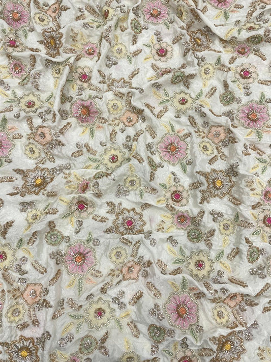 Chanderi Beads Embroidery