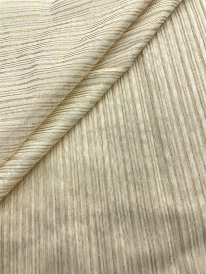 Dyeable Chanderi Tissue Stripes (44'inch)
